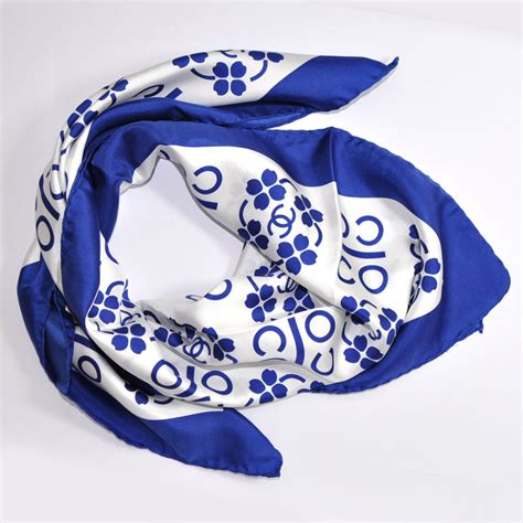 chanel vintage scarf green|chanel scarf blue and white.